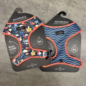 NWT Lucy & Co Unisex XL "Under The Sea" Reversible Comfort Dog‎ Puppy Harness